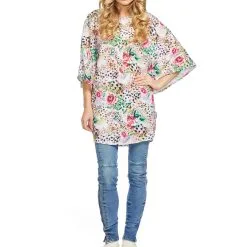 Seeing Red Cool Cat Lady Poncho For Women