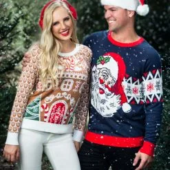 BigWan Apparel Co. Gingerbread House Ugly Christmas Sweater For Adults 17 BigWan Apparel Co. Gingerbread House Ugly Christmas Sweater For Adults -wizard of oz costume shop womens gingerbread house ugly christmas sweater alt 5