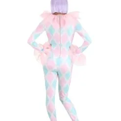 Armada Pastel Women's Diamond Clown Costume -wizard of oz costume shop womens pastel diamond clown costume alt 4