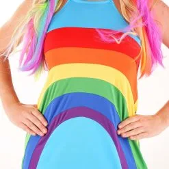 Armada Rainbow Dress Costume For Women 8 Armada Rainbow Dress Costume For Women -wizard of oz costume shop womens rainbow dress costume alt 3