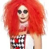 Smiffys Women's Red Crimped Clown Wig