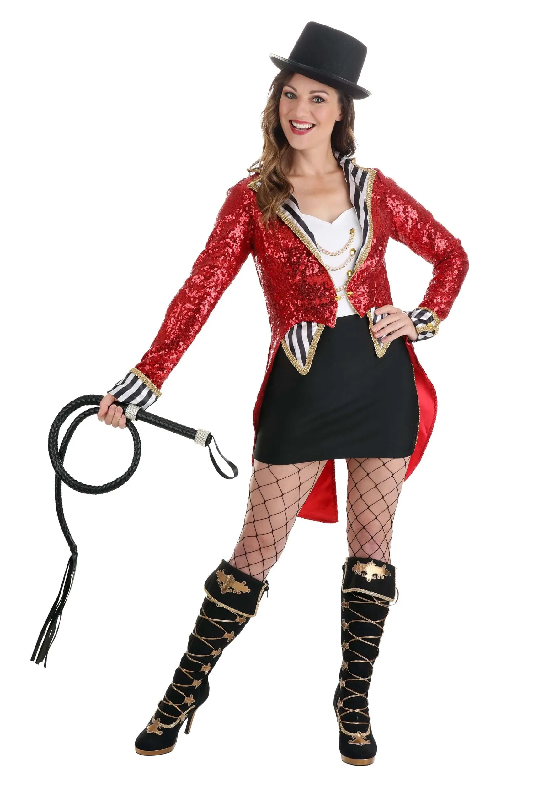 Armada Sexy Sequin Ringmaster Costume For Women 3 Armada Sexy Sequin Ringmaster Costume For Women - Image 3