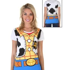 Mighty Fine Disney Women's Toy Story I Am Woody Costume T-Shirt